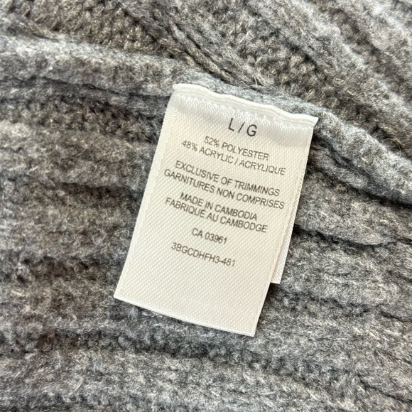 525. Denver hayes chunky rib-knitted open front cardigan, size L - Picture 7 of 7